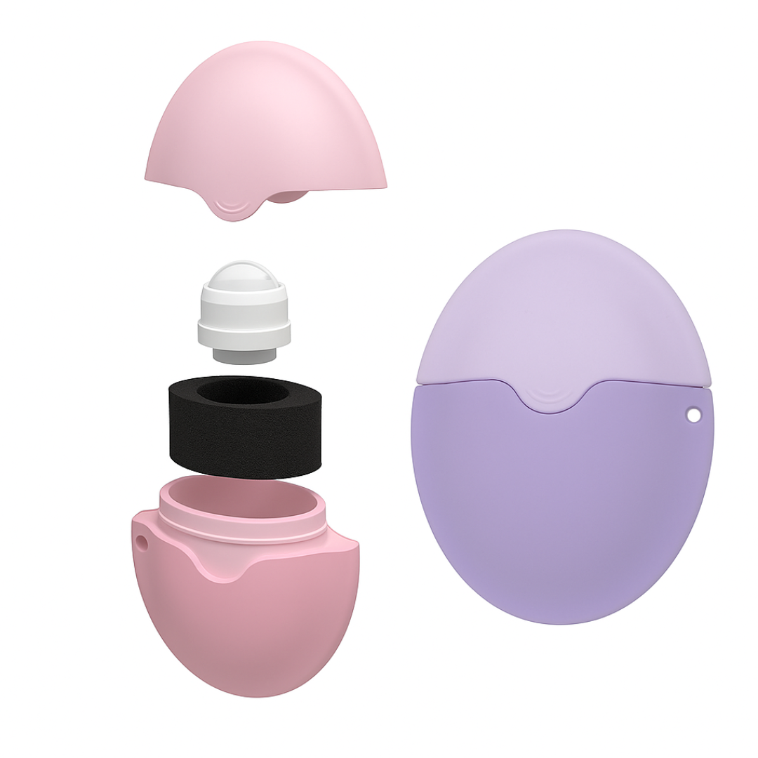 Silicone sunscreen roller applicator